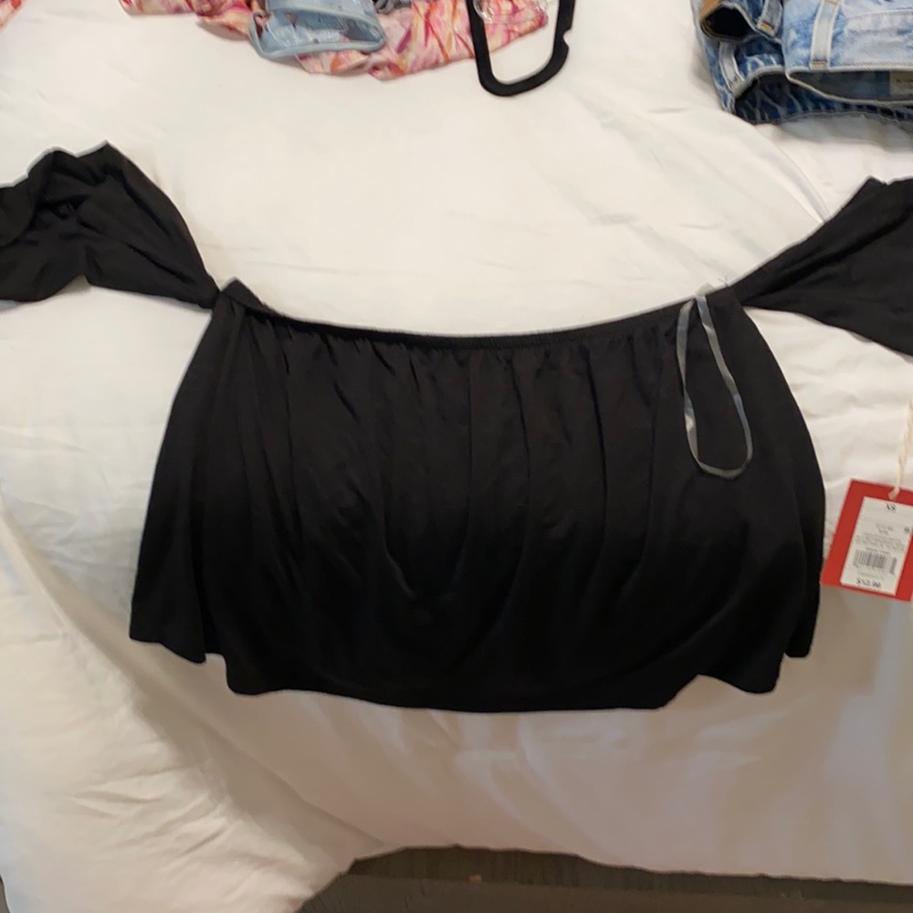 black off the shoulder top!
